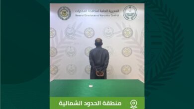 Photo of مكافحة المخدرات تقبض على شخص بمنطقة الحدود الشمالية لترويجه مادة الإمفيتامين المخدر