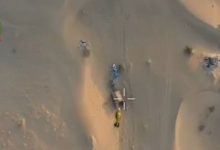 لقطة من فيديو استهداف تحصينات وآليات الحوثي في جبهات مأرب
