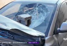 مركبة متضررة من آثار العدوان الحوثي على خميس مشيط وأحد رفيدة